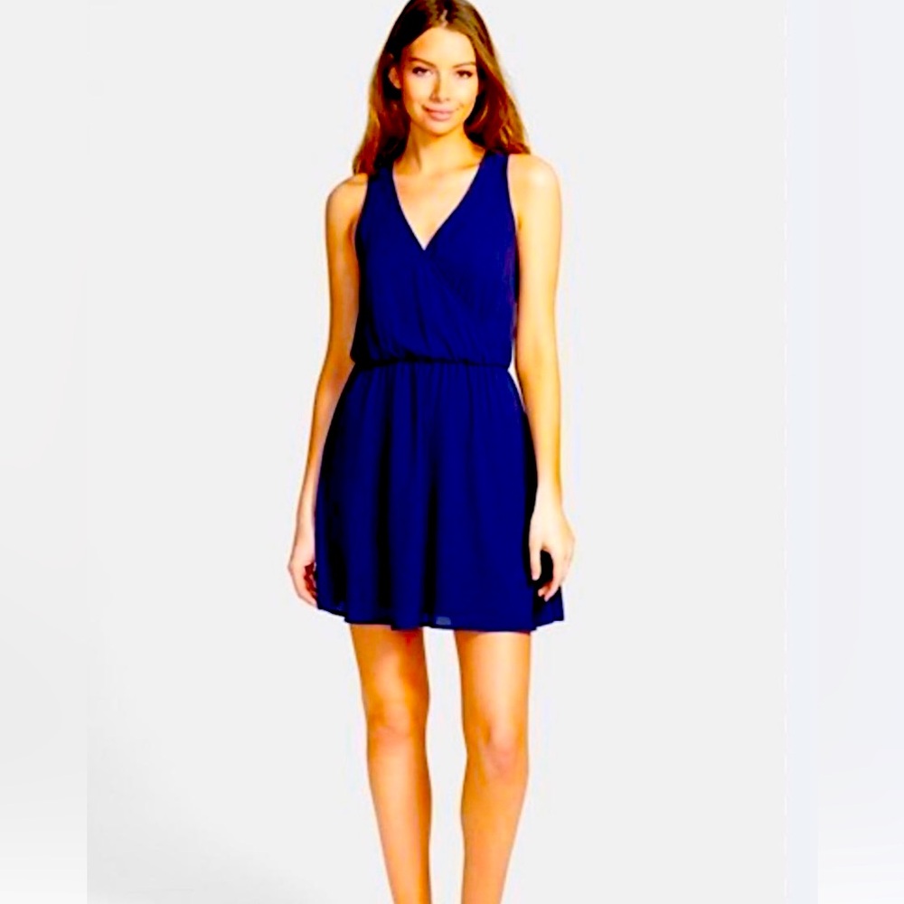 Lush Kylie Skater dress fit and flair Navy sz M
